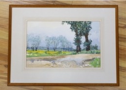 Rear Admiral Humfrey John Bradley Moore, CBE, RI (British, 1898-1985), watercolour, Trees in a landscape, 35 x 54cm